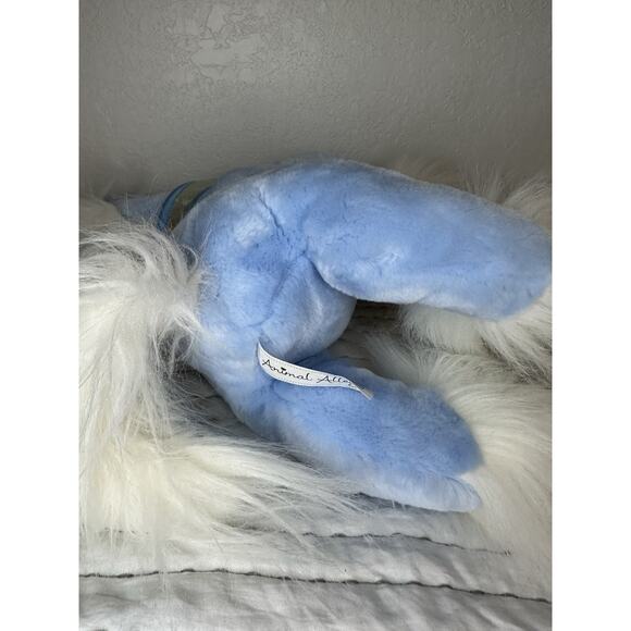 2007 Animal Alley Toys R Us Stars Unicorn Stuffed Animal Plush Blue White 18" - Picture 10 of 10